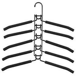 2pcs 5 in 1 Multi-Layer Clothes Hangers Space-Saving Multiple Non-Slip Hanger for Wardrobe