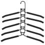2pcs 5 in 1 Multi-Layer Clothes Hangers Space-Saving Multiple Non-Slip Hanger for Wardrobe