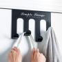 Coat Rack Wall Mounted,4 Linked Carbon Steel Hooks Clothes Hat Scarf Storage Hangers for Room,Towel Purse Robes Bathroom Kitchen Hanger Towel Clothes Hook for Bathroom (Black)