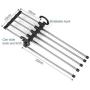 5pcs Random Color Portable 5-in-1 Clothes Hanger Clothing Organizer Multi-Function Stainless Steel Pants Hanger Holder Rack Hangers for Clothes