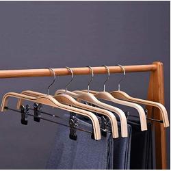 5Pcs Pants Drying Hanger Trousers Clothes Storage Rack with 10 Anti-Slip Clips Multifunctional Clothes Hangers Decoration Pants Storage