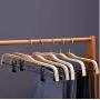 5Pcs Pants Drying Hanger Trousers Clothes Storage Rack with 10 Anti-Slip Clips Multifunctional Clothes Hangers Decoration Pants Storage