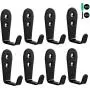 Flyisland Wall Hooks 8 Pcs, Coat Hooks Garage Hook Wall Mounted Hat Hangger Hooks Robe Hook Single Coat Hanger Heavy Duty (8 Pack, Black) Flyisland Wall Hooks 8 Pcs, Coat Hooks Garage Hook Wall Mounted Hat Hangger Hooks Robe Hook Single Coat Hanger Heavy Duty (8 Pack, Black)
