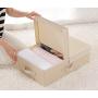 iwill CREATE PRO Fabric Folding Storage Boxes with Lid, Closet Storage Basket for Underpants, Scarves etc, Beige