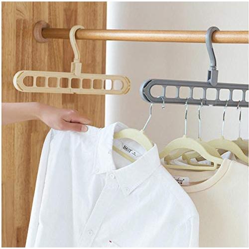 10PC Random Color Home Space Saving Hanger Magic Clothes Hangers with Hook Closet Organizer Multi-Function Plastic Holders for Shirts Suit Racks