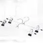 shengyuze Pants Hanger, 10/20Pcs Non-Slip Adjustable Stand Hanger Pants Skirt Clothes Rotatable Clips, PVC + Hadifield Steel - Black 10pcs
