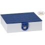 Hammont Blue Gift Boxes with Snap Closure (3 Pack) - 5.9“X5.9“X1.8” Jewelry Box, Storage Display Organizer Cardboard Chrome Button Boxes Best for Birthday, Anniversary, Wedding Gifts