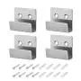 uxcell 4 Pcs Wall Mounted Hook Robe Hooks Single Clothes Hanger With Screws, Stainless Steel