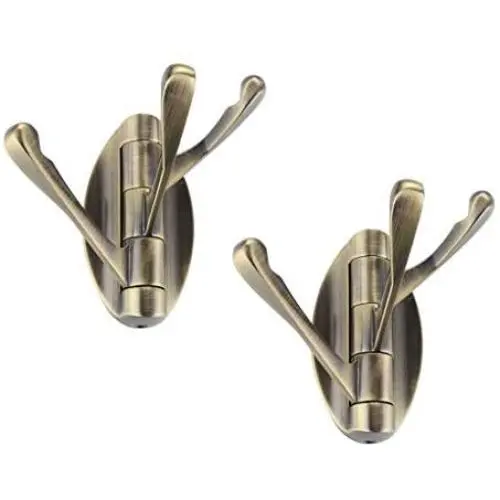 FswallowTower Towel Rail Rack Bronze Coat Hooks Wall Mounted, Swivel Hook Heavy Duty Folding Swing Arm Triple Hat Hook, Towel/Clothes Hanger,for Bathroom Kitchen Garage FswallowTower Towel Rail Rack Bronze Coat Hooks Wall Mounted, Swivel Hook Heavy Duty Folding Swing Arm Triple Hat Hook, Towel/Clothes Hanger,for Bathroom Kitchen Garage