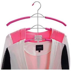 Organize Closet, Non Slip 3 Layers Strong Metal Hanger for Clothes Coats (2 Pieces/Lot) Random Color