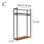 Retro Metal Garment Rack Clothes Display Rack With Board Customized Heavy Duty Clothing Garment Rack Floor-Standing Hangers Clothes Shelves Perfect for Clothing Store Display