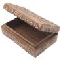 DharmaObjects Hamsa Hand of Fatima Hand Carved Jewelry Trinket Keepsake Wooden Storage Boxes (Fatima Hand, Large)