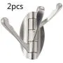 eoocvt 2pcs Folding Hook Wall Mounted Swivel Arm Triple Coat Hook Bathroom Kitchen Garage Clothes Hanger