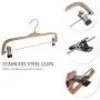 Inveroo 5pcs 37cm Hangers with Clips Use for Skirt Clothes Hanger Pants Hangers Anti-Skid Hooks