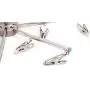 Aligle Stainless Steel Foldable Portable 16 Clip Drying Hanger Travel Clothes Hanger Drying Rack Hook multi-function Drip Hanger for Sock Towel Bra Hat Rack Scarf