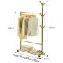 Angels home Coat Rack Clothes Stand Hat Handbag Hanger Hall Hanging Rod Bedroom Double Tree Branches with 6 Hooks Floor Hanger 2 in 1 (Color : 70cm)