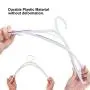 Ollieroo 30 Pack Bendable Plastic Hangers Light-Weight Non-Slip Clothes/Suit Hangers (Purple)