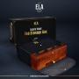 ELA Shop Tea Boxes - Acacia Tea Organizer with Golden Accessories, 2 Gold Colored Teaspoons and Honey Stick Included - Housewarming Gift Idea