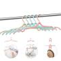 YOFAN? 9PCS Portable Folding Clothes Hangers Foldable Clothes Drying Rack for Travel and Home (Multi-Color, 9)