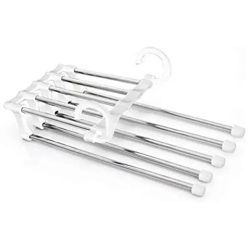 lliang Hangers 5 Tier Multi-Function Portable Clothes Hanger Pants Racks Trousers Hanger Clothes Storage Drying Hanger Stainless Steel lliang Hangers 5 Tier Multi-Function Portable Clothes Hanger Pants Racks Trousers Hanger Clothes Storage Drying Hanger Stainless Steel