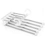 lliang Hangers 5 Tier Multi-Function Portable Clothes Hanger Pants Racks Trousers Hanger Clothes Storage Drying Hanger Stainless Steel