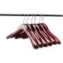 A1 Hangers Mahogany wooden hangers (Set of 6) Extra Thick clothes hangers for coat hanger and suit hangers