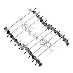 WULING Metal Clothes Skirt Dress Blouse Hangers Hooks 10PCS Silver Tone