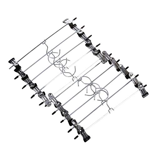 WULING Metal Clothes Skirt Dress Blouse Hangers Hooks 10PCS Silver Tone WULING Metal Clothes Skirt Dress Blouse Hangers Hooks 10PCS Silver Tone