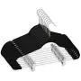 Casafield - 10 Black Velvet Non-Slip Pants Hangers with Adjustable Metal Clips - Space Saving & Chrome Swivel Hook for Dress Clothes, Trousers, Shirts, Skirts, Slacks, Sweaters Casafield - 10 Black Velvet Non-Slip Pants Hangers with Adjustable Metal Clips - Space Saving & Chrome Swivel Hook for Dress Clothes, Trousers, Shirts, Skirts, Slacks, Sweaters