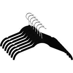 Iddefee Clothes Hanger Pack of 20 Plastic Hangers-4223cm Suitable for Closet Save Space Black Pants Hangers (Color : Black, Size : 4223cm)