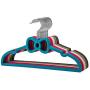 10pcs Random Color Velvet Clothes Hangers Bowknot Velvet Coat Hanger Non-Slip Flocking Hangers