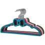 10pcs Random Color Velvet Clothes Hangers Bowknot Velvet Coat Hanger Non-Slip Flocking Hangers