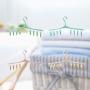 Cabilock Clothes Hanger 4pcs Creative 8 Clips Wind Buckle Multi-Purpose Hanger Plastic Clothes Drying Rack Socks Underwear Drying Rracks(Assorted Color)