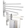 WEBI Swivel Towel Bar - 2 Packs,4-Arm,Stainless Steel Space Saving- Swing Out Towel Rack Hanger Holder,Wall Mount,Polished Finish/Chromed