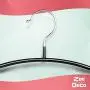 Zoe Deco Slip Reducing Contour Clothes Hangers with Grippy Coating, Sleek and Slim Arc-Shape Hangers, Bump Free Hanger Solution (Black, 16.5&quotx7.75", 10 Pack)