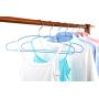 TOPIA HANGER Non-Slip Hanger, Adult Space Saving Metal & Rubber Coating Clothes Hangers, Laundry Metal Hangers, Blue Coat Hangers 20 Pack，CT12B