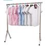 PLLP Drying Rack Hangers Airer Drying Rack Floorstanding Singlerod Stainless Steel Indoor Hangers Bedroom Fold Balcony Hanger Clothes Rack