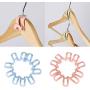 Mini Clothes Hangers 5/15pcs Creative Easy Hook Closet Organizer Storage Rack Hanger Holder for Closet Home & Living (Blue, 15pcs)