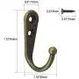 Lheng 20Pcs Vintage Retro Bronze Robe Hooks Wall Mounted Single Key Hook Hangers with Screws Lheng 20Pcs Vintage Retro Bronze Robe Hooks Wall Mounted Single Key Hook Hangers with Screws