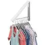iDesign Brezio Wall Mount Metal Clothes Hanger Drying Rack for Laundry Room, Bathroom or Bedroom, 1.78" x 11.81" x 15.7", White iDesign Brezio Wall Mount Metal Clothes Hanger Drying Rack for Laundry Room, Bathroom or Bedroom, 1.78" x 11.81" x 15.7", White
