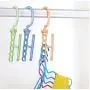 Hangers 10pcs Random Color for Clothes Windproof Hanger Fixed Holder Buckle Household Anti-Slip Clothes Hanger Plastic 5 Circle Hanger Organizer