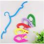 Travel Portable Cloth Hanger Rack Non-Slip Plastic Foldable Drying Clothespin Trouser Coat Towel Socks Storage 10pcs Random Color