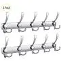 Oyeye Wall Mount Coat Hooks, 2 Pack 15 Hooks Heavy Duty Stainless Steel Coat Hook Rail for Coat Hat Towel Purse Robes Oyeye Wall Mount Coat Hooks, 2 Pack 15 Hooks Heavy Duty Stainless Steel Coat Hook Rail for Coat Hat Towel Purse Robes