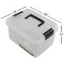 NICESH 4.5 L Plastic Storage Box, Clear Latch Box, 4-Pack