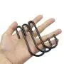 12 Pack 3.5 Inch Black S Shaped Hooks Hanging Hangers for Bathroom Bedroom Office Kitchen Garden