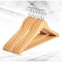 10pcs Solid Wood Hanger Non-Slip Hangers Clothes Hangers Shirts Sweaters Dress Hanger Drying Rack for Home