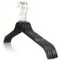 HANGERWORLD 20 Black 17inch Plastic Notched Coat Clothes Garment Top Hangers Metal Swivel Hook HANGERWORLD 20 Black 17inch Plastic Notched Coat Clothes Garment Top Hangers Metal Swivel Hook