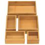 Seville Classics 5-Piece Bamboo Storage Boxes Set, Assorted Sizes