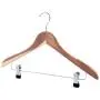 HANGERWORLD 10 Cedar Wood 17.3inch Coat Clothes Garment Pants Skirt Adjustable Clip Hangers HANGERWORLD 10 Cedar Wood 17.3inch Coat Clothes Garment Pants Skirt Adjustable Clip Hangers