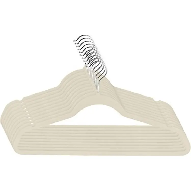 Utopia Home Velvet Suit Hangers 50 Pack Heavy Duty Non Slip Premium Ivory -  Redstag Supplies